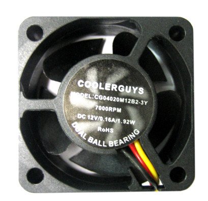 Coolerguys 40x20mm Medium Speed Dual Ball Bearing Fan CG04020M12B2-3Y