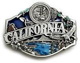 CALIFORNIA Belt Buckle State Seal Redwood Wine Country