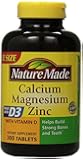 Nature Made Calcium Magnesium Zinc Tablets with Vitamin D, 300 Count