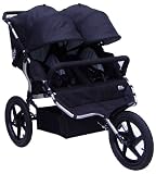 Tike Tech Double All Terrain X3 Sport Stroller, Classic Black