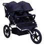 Tike Tech Double All Terrain X3 Sport Stroller, Classic Black