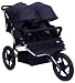 Tike Tech Double All Terrain X3 Sport Stroller, Classic Black