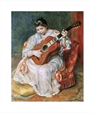 The Guitar Player by Pierre Auguste Renoir poster print,16.8 in. x 20 in.