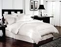 7 Pieces White Cotton Jacquard Stripe Comforter/bed-in-a-bag Set California-cal King Size Bedding