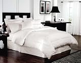 7 Pieces White Cotton Jacquard Stripe Comforter/bed-in-a-bag Set Queen Size Bedding