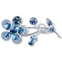 Vintage Filigree Blue Crystal Plum Blossomes Brooch Gifts