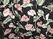 Anthurium Garden A-Shape Bias Cut 10" Side Slits Hawaiian Aloha Slip-Over-The-Head Long Tank Dress in Black - L image 1