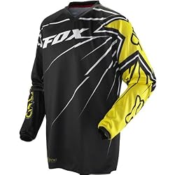 Fox Racing HC Rockstar Youth Boys MX Motorcycle Jersey w/ Free B&F Heart Sticker - Black/Yellow