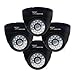 Night Owl Security CAM-4PK-DM624-BA 4-Pack Hi-Res 600 TVL Indoor Security Dome Cameras with 50-Feet of Night Vision and Audio (Black)