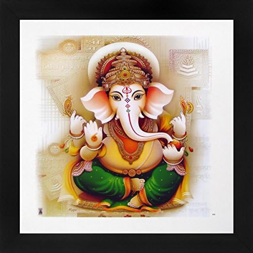 Lord Ganesha / Shree Ganesh / Shri Ganpati / Modern Art Print Poster with Frame (Size: 12x12 inch framed)