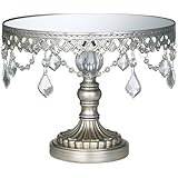Antique Silver Beaded 10" Wide Small Cake Stand