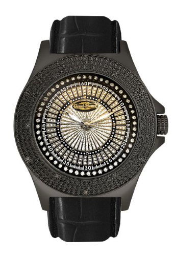 Grand Master Mens Diamond Watch 0.15ct Black Case