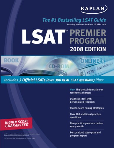 Kaplan LSAT 2008, Premier Program (w/ CD-ROM) (Kaplan Lsat (Book & CD-Rom))