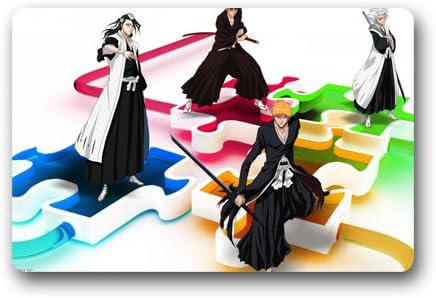 Bleach Complete The Puzzle Custom Outdoor Indoor Doormat Personalized Design Machine-Wahable Neoprene Rubber Doormat 23.6x15.7 Inch