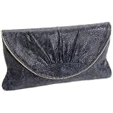Lauren Merkin Ava Snake-Embossed Flap Clutch