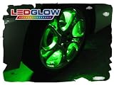 4pc Green Flexible LED Wheel Well Fender Light Kit
