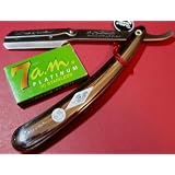 ParkerSR2StraightEdgeBarberRazor/ShaverwithStainlessSteelBladeArm&57AMPlatinumblades