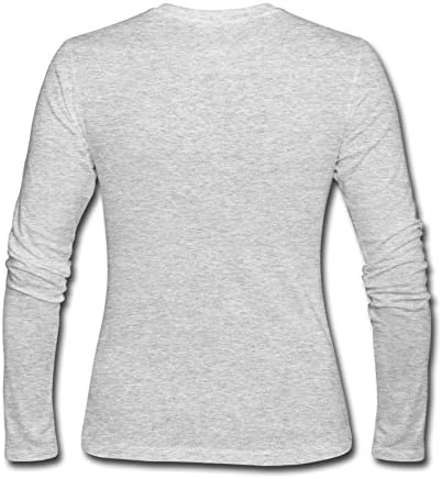 CLHUA Women's Marvel Deadpool Logo Long Sleeve T-shirt Gray L