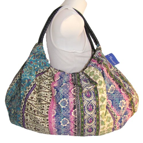 Bohemian Inspired Print Gathered Hobo Handbag