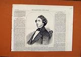 c1858 JOHN ALEXANDER MACDONALD PREMIER CANADA PRINT