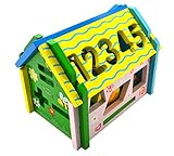 知育玩具 木のおもちゃ 数字 部屋 組み合わせ キッズ 子ども 想像力向上 発見力アップ 幼稚園 誕生日 入学祝 グリーン