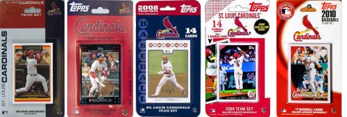 MLB St. Louis Cardinals 5 Different Licensed Trading Card Team Sets