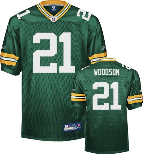 Charles Woodson Jersey: Reebok Authentic Green #21 Green Bay Packers Jersey