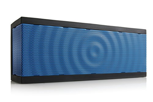 SoundBlock CUSTOM Bluetooth Wireless Stereo Speaker for Computers & Smartphones - Bluetooth 3.0 Technology with Built-in Speakerphone and 10 Hour Rechargeable Battery - Black/Blue