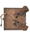 Mulholland Brothers All Leather Travel Chess and Checkers