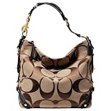 AUTHENTIC COACH LARGE SIGNATURE CARLY 10620 (Khaki/Black)