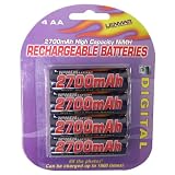 Rechargeable Nihm Battery Retail Packs with Case