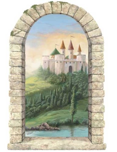 Castle Window Peel and Stick Wall Mural