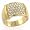 24K GOLD Vermeil simulated DIAMOND cz Mens Ring Size 12