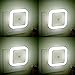 Mudder 4 Pack LED Night Light with Automatic Dusk to Dawn Light Sensor, White