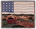 Amber Waves Folk Art Tapestry Throw Afghan 50" x 60"