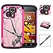 Kyocera Hydro Icon C6730 / Hydro Life C6530 Case, INNOVAA Smart Grid Defender Graphic Case W/ Touch Screen Stylus Pen - Pink Camo