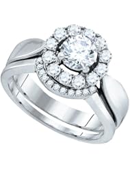 1.07CTW DIAMOND 0.50CT CENTER ROUND BRIDAL SET