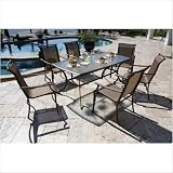 Chub Cay Patio 7 Piece Arm Chair and Table Set