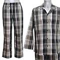 JOCKEY Pyjama Schlafanzug lang gewebte mercerisierte Baumwolle Gr. S - XXL