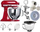 KitchenAid Die Artisan Küchenmaschine Empire Rot inkl. Top Paket