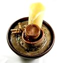 6.5" Bowl Chinese-Style Indoor Water Fountain With LED Lighted Candle