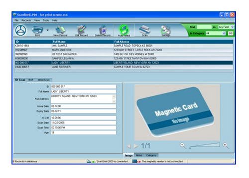 CSSN Scanshell.net Magnetic Swipe Scanner and Reader with Powerful Database