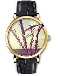 SPRAWL Aanalog Fashion Series Gold Ladies Watches of Genuine Black Leather Strap,Unique Wrist Watch for Women Girls Designed with spikes