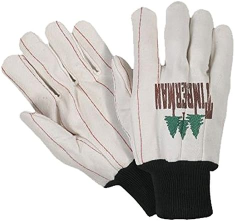 Southern Gloves UPC199 Poly/Cotton Outer Oil Field Gloves, Extra Heavy Weight, Non-Woven Liner, Black Knit Wrist, White (Pack of 12)