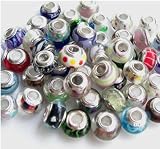 Murano Style Glass Lampwork 925 Bead Fit Pandora Mix, 14mm (10)