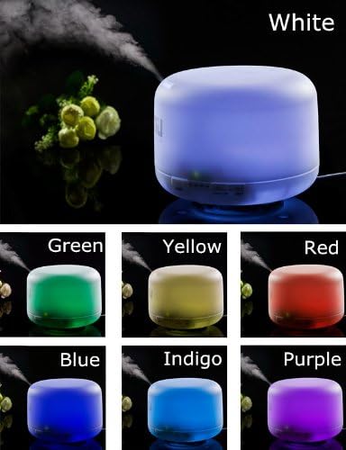 500ml Aromatherapy Essential Oils Diffuser, 7 Color Changing