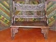 Unique Teak Ornately Hand Carved Wood Bench Indian Antique Furniture