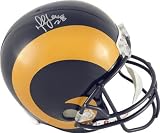 Marshall Faulk Autographed Helmet | Details: St. Louis Rams, Riddell Replica Helmet