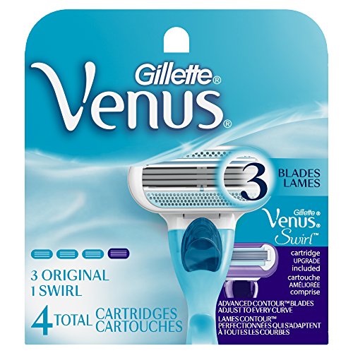 Gillette Venus Original Plus Swirl Razor Blade Refills, 4 Count
