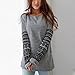 MIOIM Women Casual Printed Pullover Long Sleeve Loose Tops T-Shirt Blouse